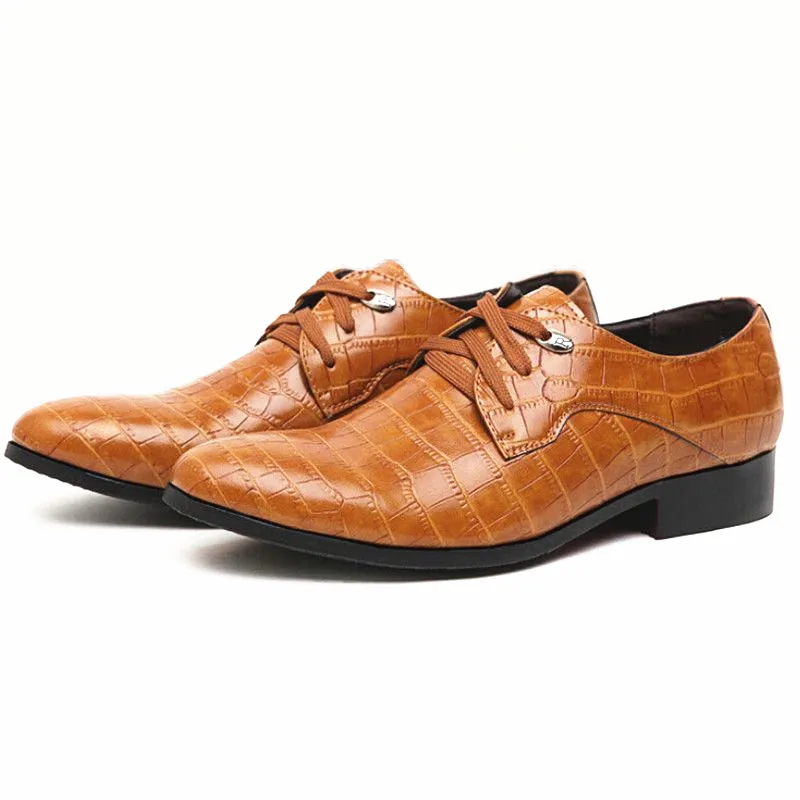 Movechain/Модные Мужские модельные туфли из крокодиловой кожи; мужские повседневные Свадебные Вечерние туфли на плоской подошве; мужские деловые туфли дерби