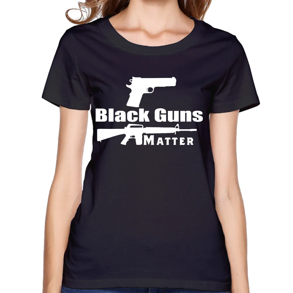 2017 Black Guns Matter Pistol 1911 9mm AR15 Shooting Printing Women