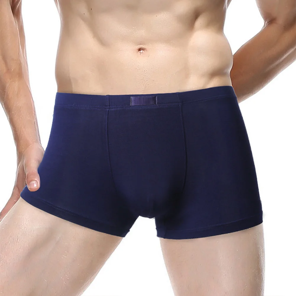 New Underwear Fashion Men'S Solid Colors Underwear Boxer Comfortable