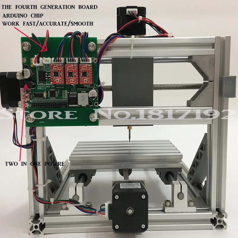 GRBL управления Diy 1610 мини CNC машина резьба по дереву 3 оси Pcb фрезерный станок