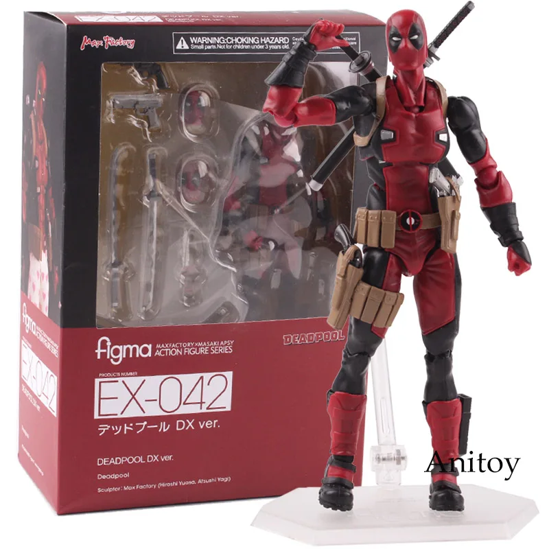 Figma Deadpool Action Figure EX-042 DX Ver. MAXFACTORYXMASAK APSY PVC Collectible Model Toy 14.5cm KT4792