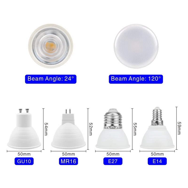 Lampada светодиодная лампа MR16 GU5.3 GU10 E27 E14 6 Вт 220 В 230 240 Bombillas точечный светильник Lampara