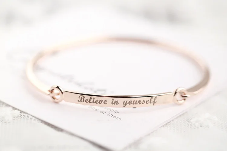 

"Believe in yourself " Inspirational Bangle AliExpress Best Selling Fashion Jewelry Wholesale Price YP2281