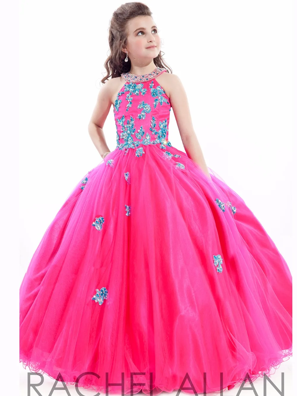 New Lovely Ball Gown Flower Girl Dress Little Girls -9639