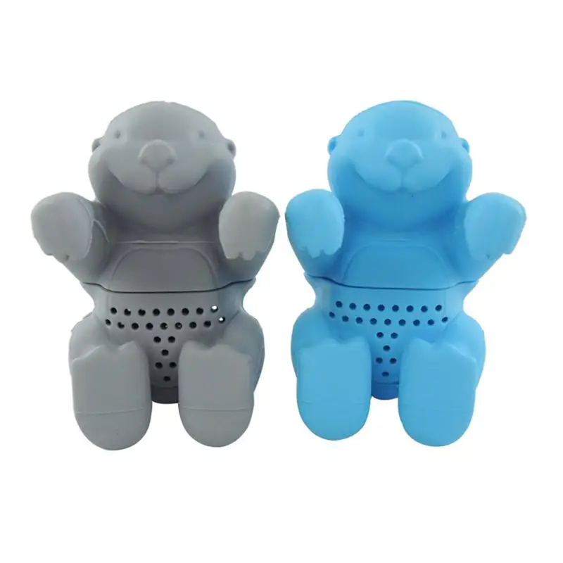 

Cute Otter Shape Tea Infuser Silicone Tea Bag Tea Ball Leaf Tea Strainer For Brewing Device Herbal Spice Filter Kitchen Tools