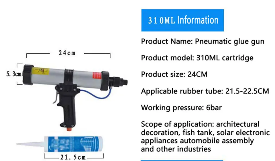 selante manual de vidro pistola de silicone