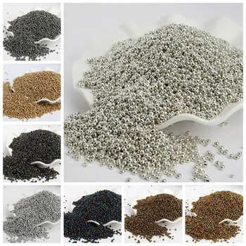 

3mm 500pcs/lot Austria Crystal Round Hole Beads Gun Black Color Czech Glass Seed Beads For Jewelry Making DIY Accessories