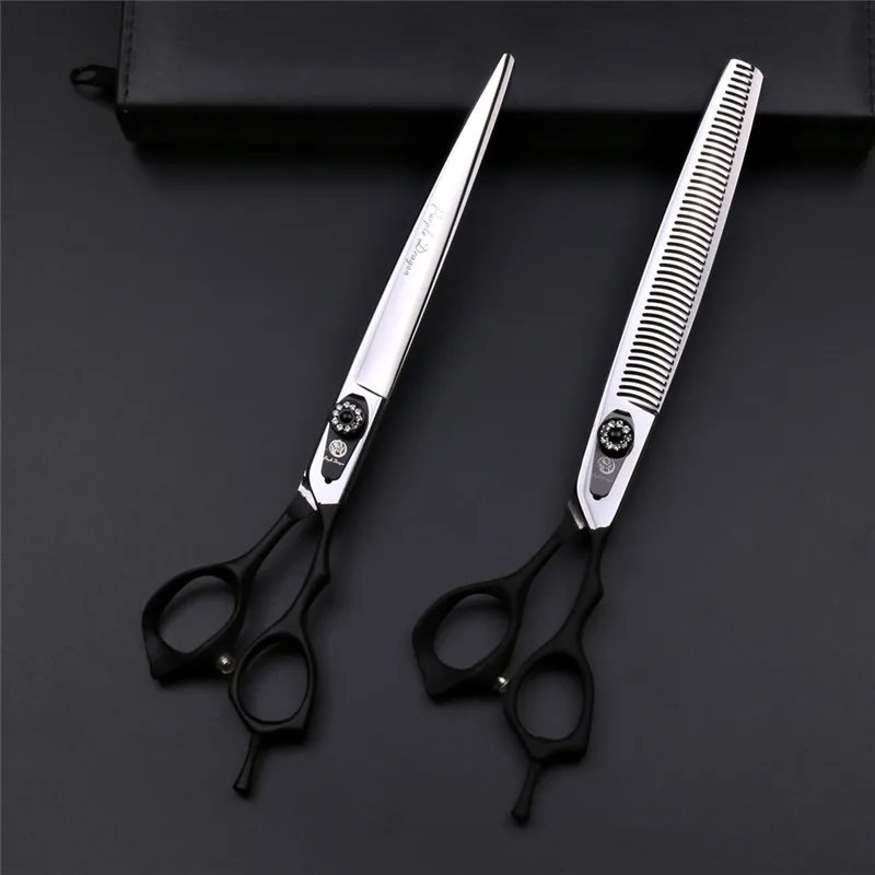 

Professional dog grooming scissors 8 INCH Dog hair thinning shears Elastic paint handle Pet hair Scissors pet grooming NEW