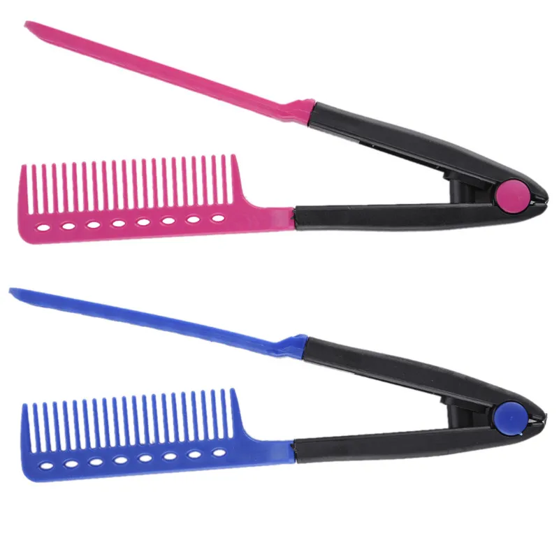 

Pink Blue tangle hair brush folding beard comb hairdresser styling tools hairdressing cutting combs for salon 2017
