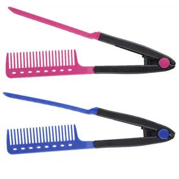 

Pink Blue tangle hair brush folding beard comb hairdresser styling tools hairdressing cutting combs for salon 2017