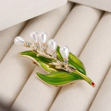 Crystal Rhinestone Leaf Pin Brooch Women Fashion Jewelry Wedding Party Gift