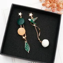 Новая индивидуальность разработана японием и Южной Кореей. Новая весенняя птица темперамент дерево сплав женские длинные серьги