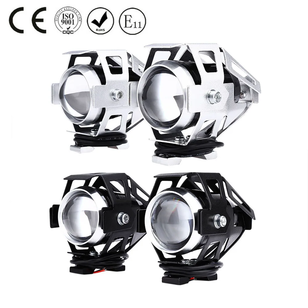 

2Pcs U5 LED Motorcycle Headlight High Beam Transform Spotlight 3000LM 12V High Brightness Moto Fog Head lamp with Switch