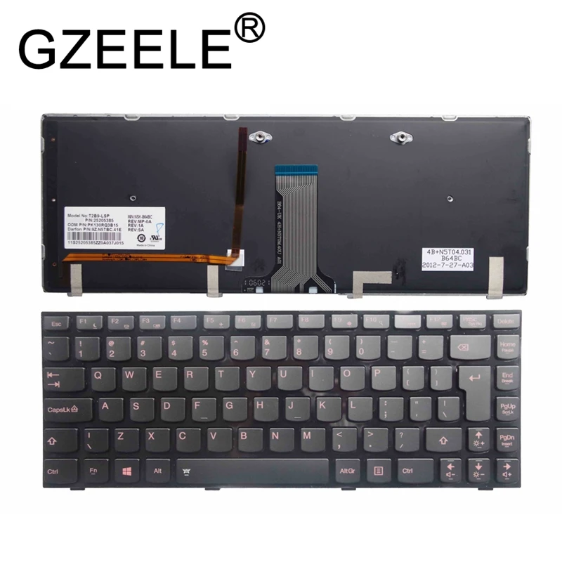 

GZEELE New UI backlit keyboard for Lenovo IdeaPad Y400 Y410 Y430P Y400P Y410P Y400N Y410N English Laptop keyboard red backlight