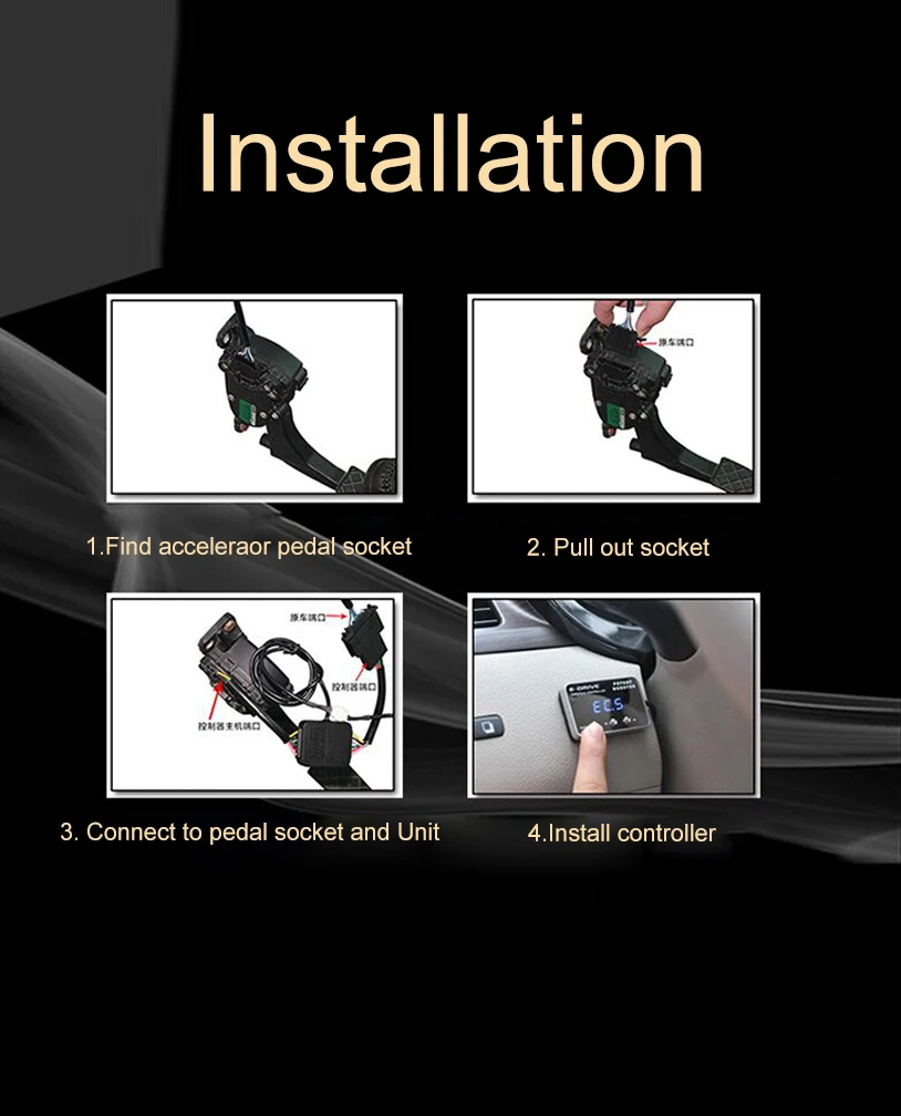  Car Electronic Throttle Controller Racing Accelerator Potent Booster For SMART FORTWO(451) 2007-201 - 33007456834