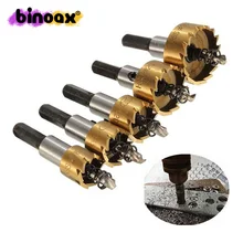 Binoax 5 Pcs Carbide Tip HSS Drill Bit Saw Set Metal Wood Drilling Hole Cut Tool for Installing Locks 6/18.5/20/25/30mm 
