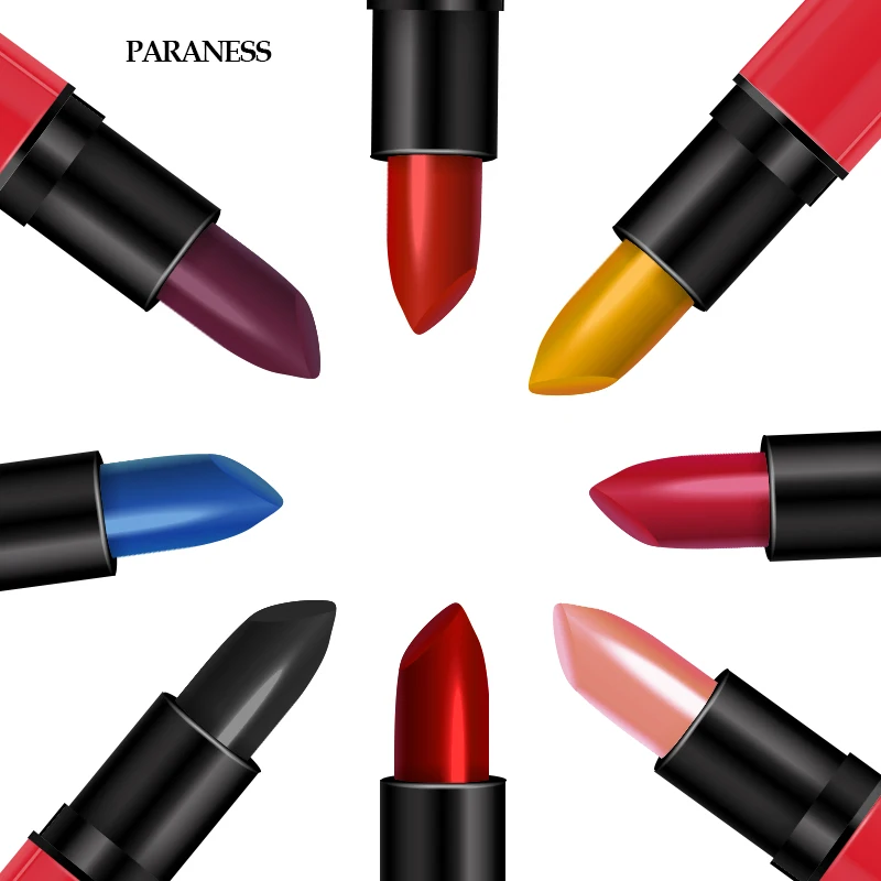 

Paraness Matte Lipstick Set Long Lasting Waterproof Makeup Glitter Lipstick Cherry Pink Lips Tint Red Purple Lip gloss Make up