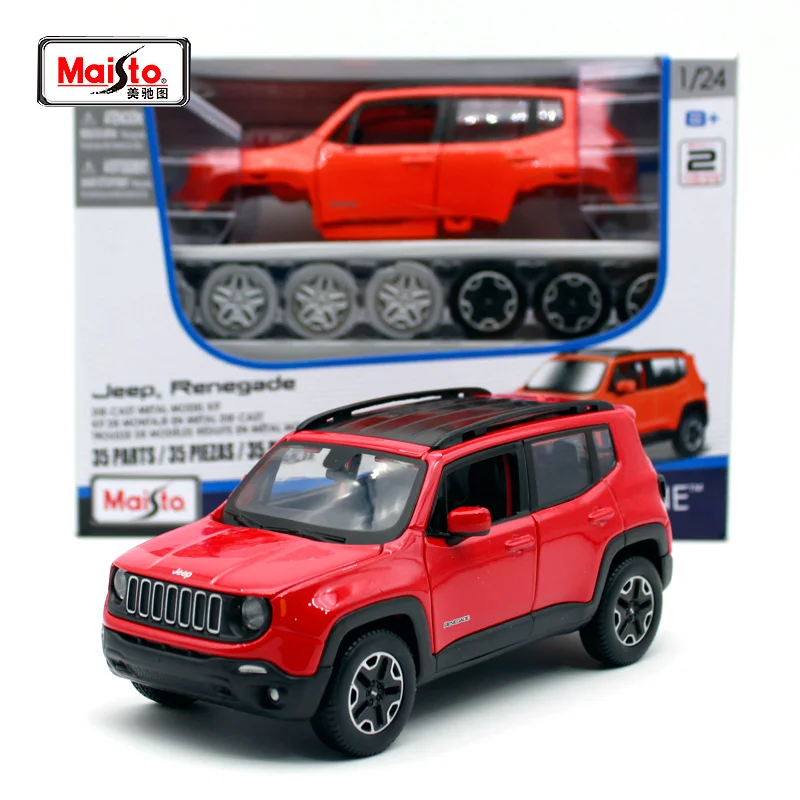 Maisto 1:24 Jeep Renegade City suvs JEEP orange Сборка DIY литая под давлением модель автомобиля игрушка Новинка в коробке 39282