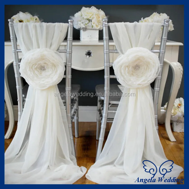 Ch010a Wholesale Cheap Chiffon And Organza White Ruffled Wedding