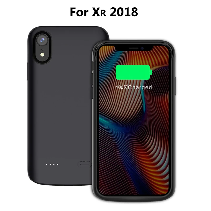 Для iphone Xr XR 2018 чехол для аккумулятора 6000 мАч портативное Внешнее зарядное