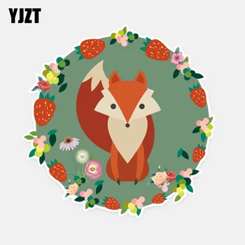 

YJZT 14CM*14CM Lovely Animals Fox Graphical Car-styling PVC Decal Car Sticker 5-0955