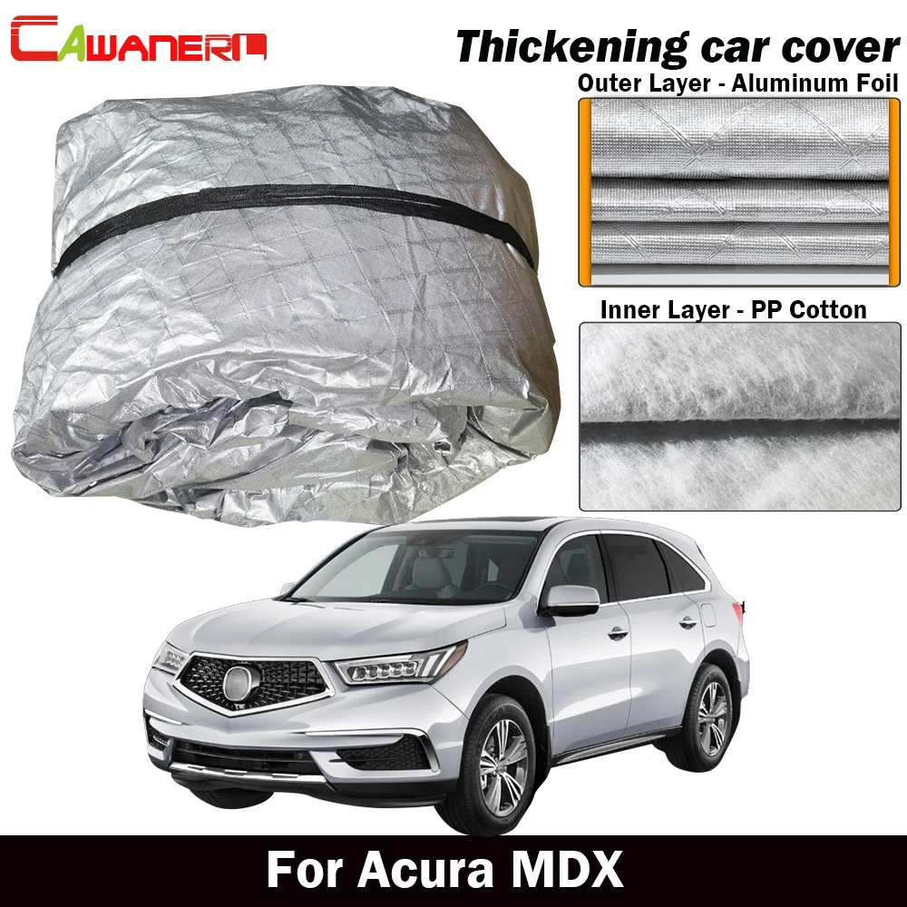 Cawanerl For Acura MDX Thick Cotton Car Cover Outdoor Sun Shield Rain Snow Hail Protect Waterproof Dust Proof | Автомобили и