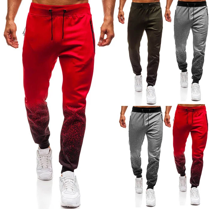 Мужские брюки с 3D принтом для фитнеса, бега, спортивные штаны для бега, с карманами на молнии, мужские повседневные брюки, одежда для мужчин