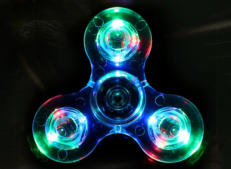 New Light Fidget Spinner Led Stress Hand Spinners Glow In The Dark