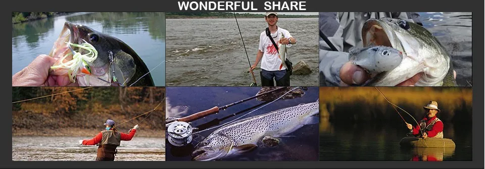 rod + carretel de pesca com mosca