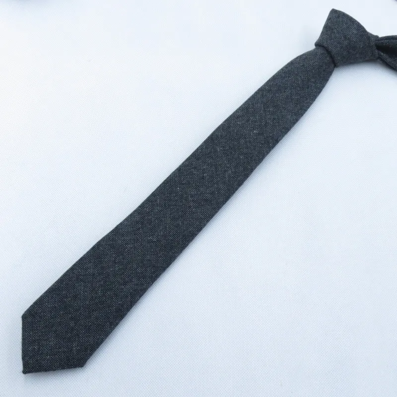 Мужской черный узкий галстук модная шерсть 6 см галстук мужской бутик маленькая текстура галстук-бабочка соответствующие карманные