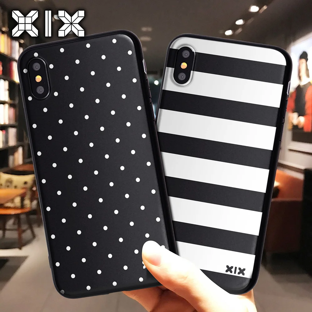 Чехол для iPhone X 5 5S 6 6S 7 Plus XS Max XR с простой полосой мягкий чехол из ТПУ 8 | Мобильные