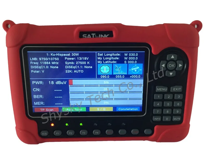 SATLINK WS-6980 DVB-S2+ DVB-C+ DVB-T2 комбинированный оптический анализатор спектра обнаружения мощности спутниковый искатель