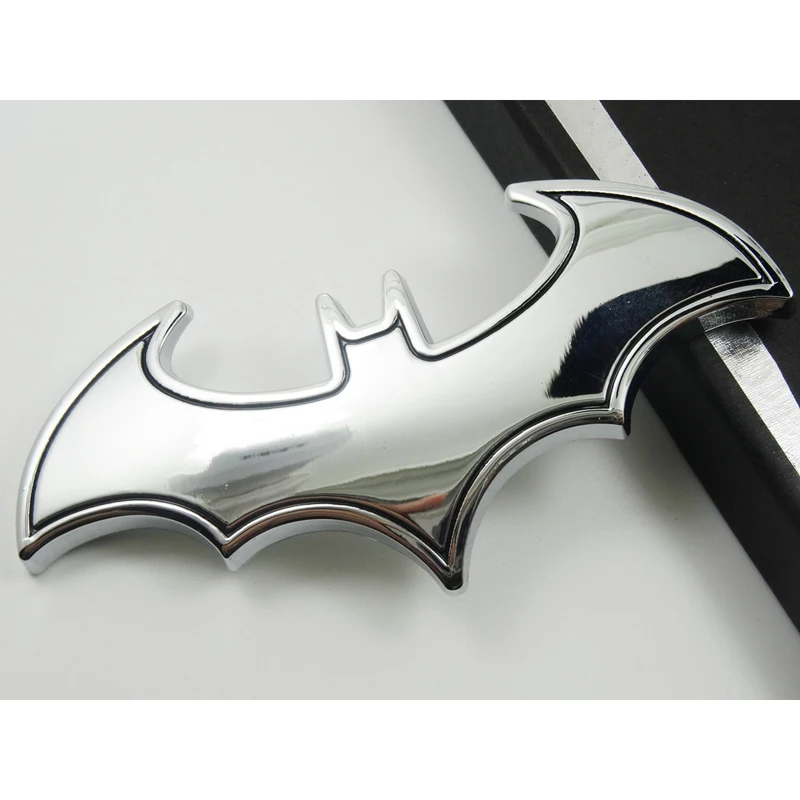 1Pc x Cool 3D Metal Bat Logo Car Sticker Metal Batman Badge Emblem Tail Decal