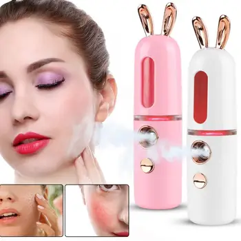 

2 Colors 30ml Nano Atomization Mist Sprayer Face Skin Moisturizing Mist Spray Rabbit Type Massage Relaxation Face Massager