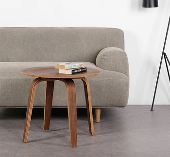 

Modern Classic Design Plywood Solid ash Wood Veneer Loft Sofa Corner Side Table fashion popular living room modern furniture 1PC