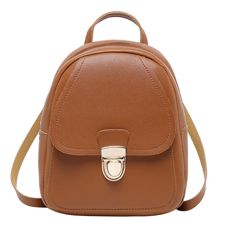 

Cover Lock Buckle Small Backpack 2019 Summer and Autumn New Cover Type Shell Girls Backpack mini bag cute backpack women
