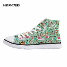 INSTANTARTS/спортивная обувь для детей с изображением героев мультфильмов; классическая парусиновая обувь с высоким берцем; спортивная обувь для мальчиков и девочек