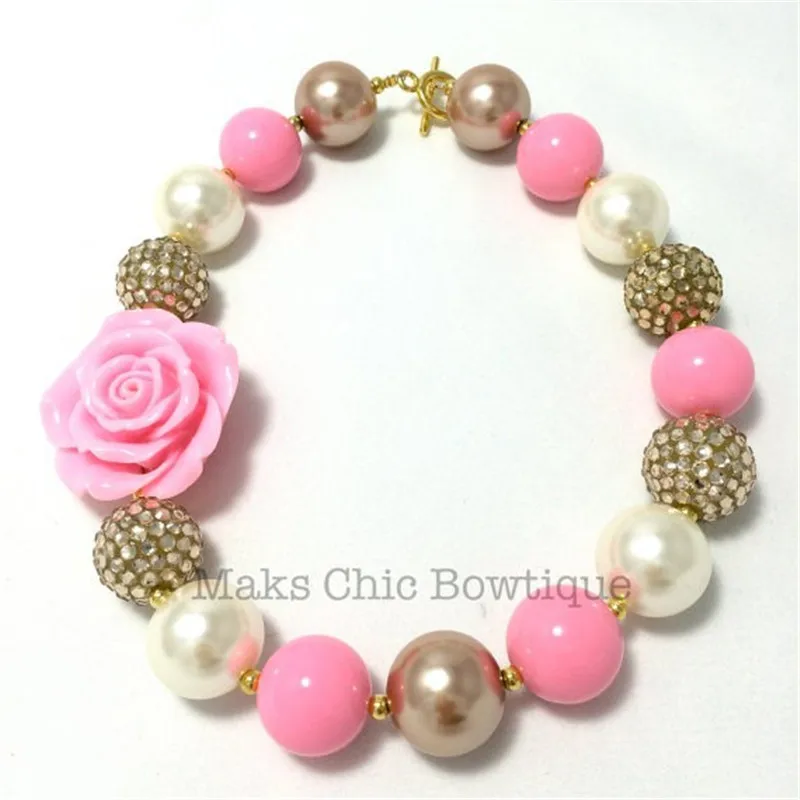 

Wholesale kid chunky necklace 20mm bubble gum chunky beads baby girls Jewelry Toddler Necklaces 10pcs/pack