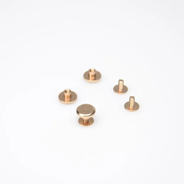 11 x 6 mm Gold Screws Rivets Chicago Screw/Concho screw Purse Feet Bag