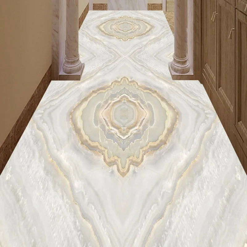

Free Shipping HD marble backdrop European floor pattern wallpaper bathroom home courtyard self-adhesive floor mural