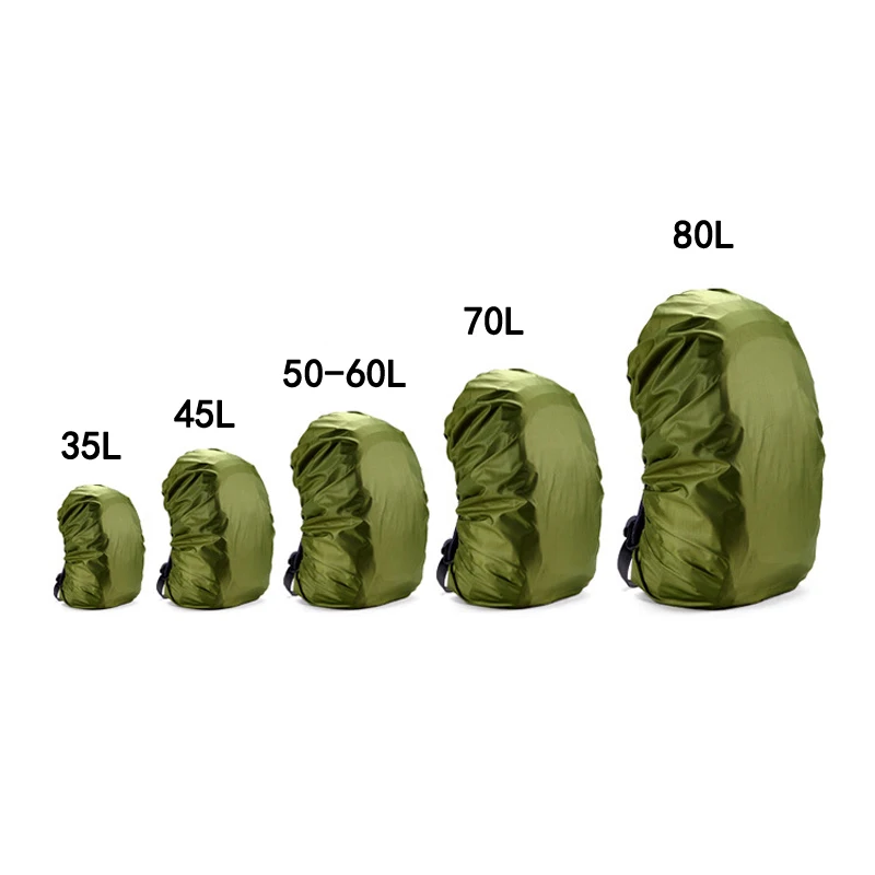 35L 45L 55L 70L 80L ظهره غطاء للمطر المشي التخييم السفر للماء الغبار حماية الرياضة حقيبة خفيفة في الهواء الطلق أدوات