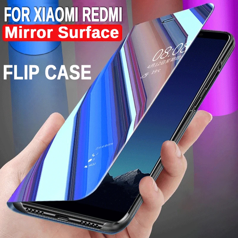 

Mirror Flip Case For Xiaomi Redmi Note 7 Leather Back Cover On Redmi Red mi 6a Note 5 6 7 Pro 4a S2 Y1 Lite Note7 Redmigo Xiomi