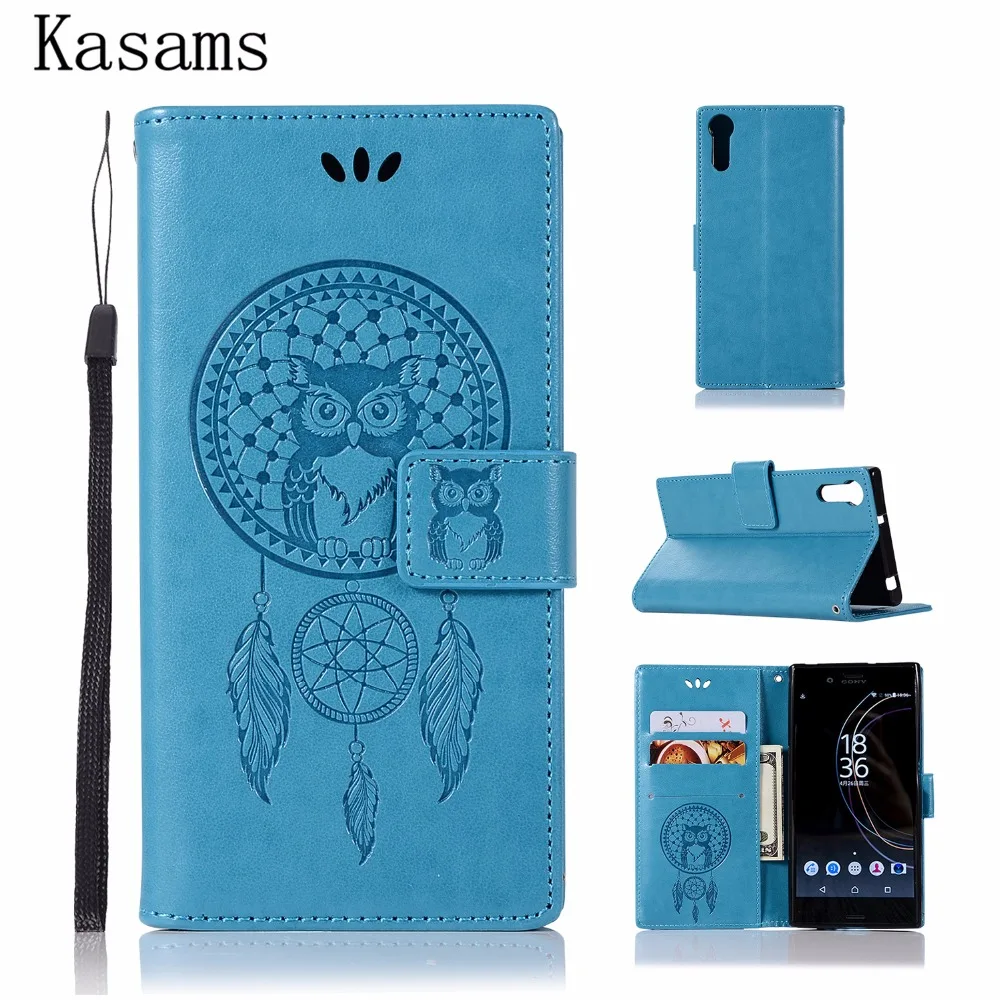 For Sony XZs XZ F8332 F8331 Case for Xperia Premium G8142 G8141 Leather Flip Cover Magnet Wallet Pattern Owl Phone Shell | Мобильные