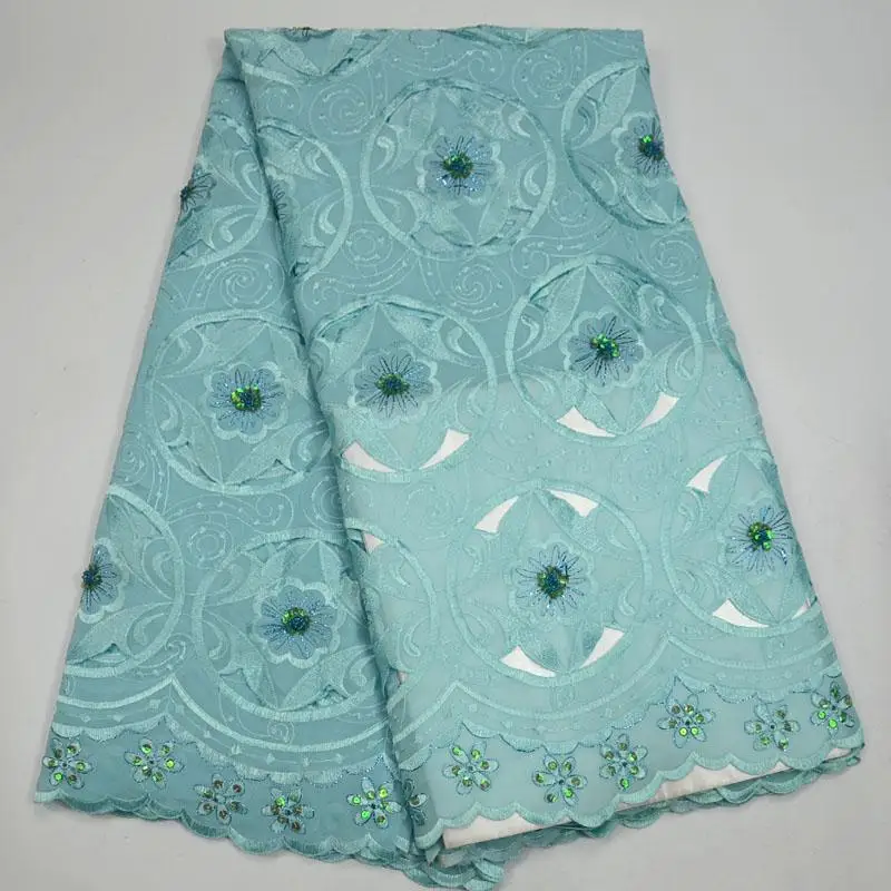 

New Arrival French Cotton Lace Fabric Nigeria Swiss Voile Lace Fabric African Swiss Voile Lace High Quality For Party PSA5-3