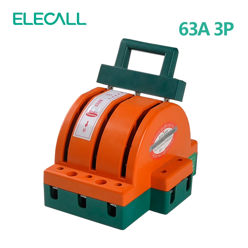 ФОТО Wholesale  Heavy Duty  63A Three Poles Double Throw Knife Disconnect Switch Delivered Safety Knife Blade Switches