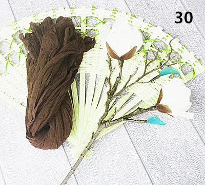 5 шт. шелковые цветы для украшения дома специальные нейлоновые чулки для изготовления цветов нейлоновые цветы для свадебного декора - Цвет: 30 Coffee 5pcs