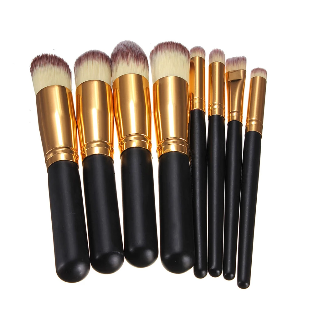 Buy Professional 8pcs Black/Gold Brand Makeup Brushes