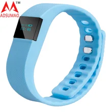 100 шт. TW64 Bluetooth Смарт-браслет с розничной коробки для iOS Android Фитнес трекер getfit2.0 о состоянии здоровья во время занятий спортом с Шагомером