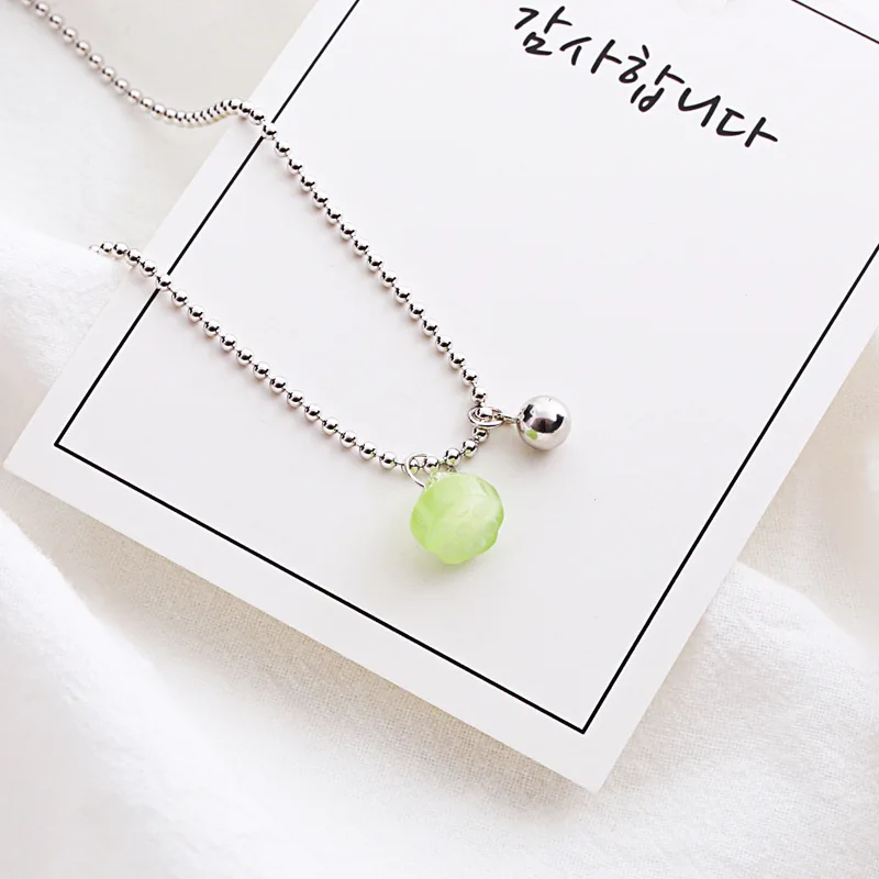 Opal seedpod of the lotus women 100% 925 Sterling silver nacklace Jewellery Clavicle chain pendant charms chocker girl gift