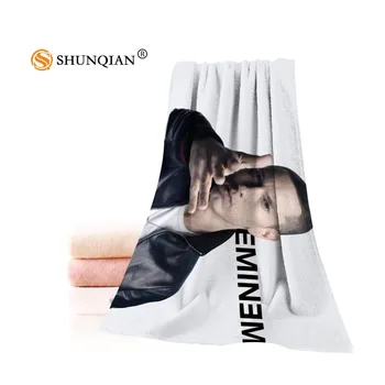 

Hot Custom Eminem Towel Printed Cotton Face/Bath Towels Microfiber Fabric For Kids Men Women Shower Towels A7.24-1